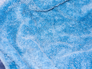 Fototapeta na wymiar blue cloth fabric texture washing towel fibers