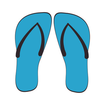 flip flop sandals icon image vector illustration design 