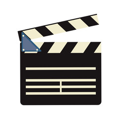Obraz premium clapperboard cinema icon image vector illustration design 