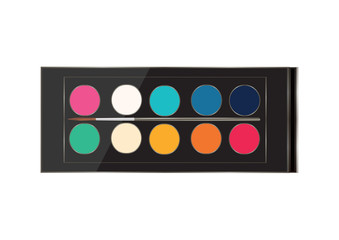 Palette paints artistic bright - isolated on white background art creative modern vector illustration.