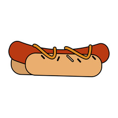 hot dog fast food icon image vector illustration design 