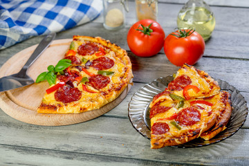 Pizza pepperoni.