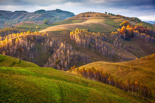 autumn landscape in Apuseni mountains, Transylvania, Romania