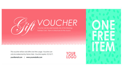 Gift Voucher Template - 2 Rows 1 Colum Design