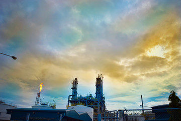 Obraz premium industrial plant power zone oil and gas refinery plant