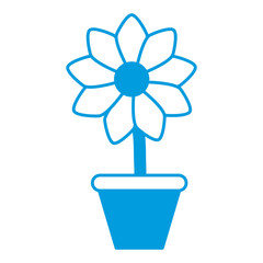 Flower in vase icon vector illustration graphic design