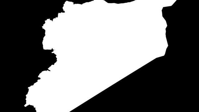 Hims - Syria, region extruded. Satellite