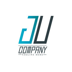 Initial Letter JU Design Logo Template