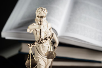 Naklejka premium Legal office of lawyers and attorney. Judge Gavel, Scale of Justice