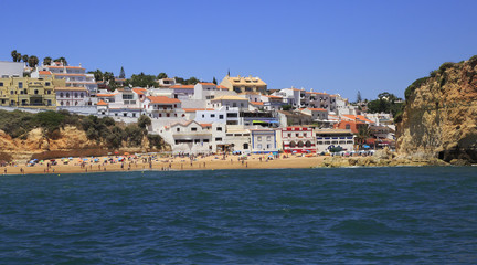 Fototapeta na wymiar Small traditional village and beach in Algarve area, Portugal
