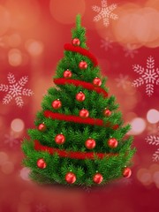 3d green Christmas tree