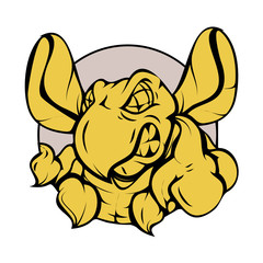 Angry Bee Mascot Vector