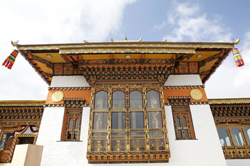 Fototapeta na wymiar Monastery at the Dochula Pass, Bhutan