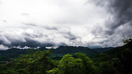 Obraz premium Sky,Landscape,mountain,panorama,tree,forest