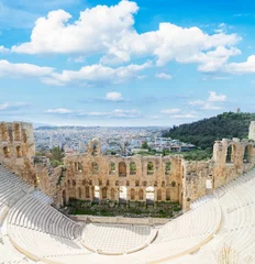 Fotobehang cup of Herodes Atticus amphitheater of Acropolis, Athens, Greece © neirfy