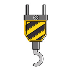 crane construction isolated icon vector illustration design