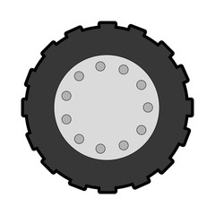 tractor tire isolated icon vector illustration design