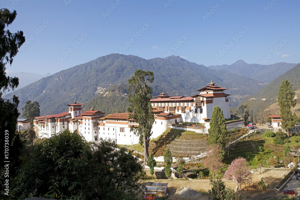 Wall mural Trongsa Dzong, Trongsa, Bhutan