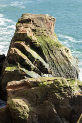 rugged Cliffside rock on central california coast