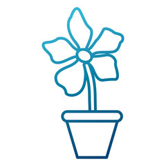 Flower in vase icon vector illustration graphic design