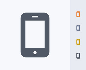 Smartphone - Carbon Icons. A professional, pixel-perfect icon designed on a 32x32 pixel grid and redesigned on a 16x16 pixel grid for very small sizes.