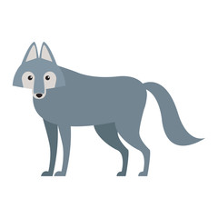 Wolf cartoon animal icon vector illustration graphic design