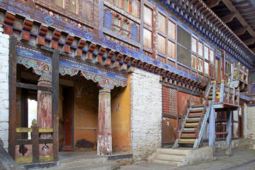 Fototapeta na wymiar Wangduechhoeling Palace ruins, Bumthang, Bhutan