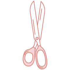 sewing scissors isolated icon vector illustration design