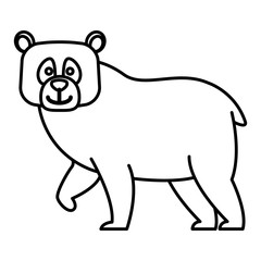 bear cartoon animal icon vector illustration graphic design