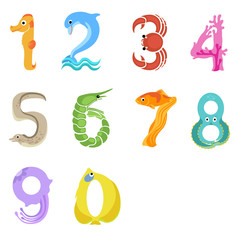 Numbers like sea inhabitants