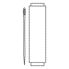 sewing thread tubes with needle vector illustration design