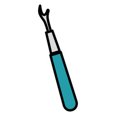 seam ripper isolated icon vector illustration design