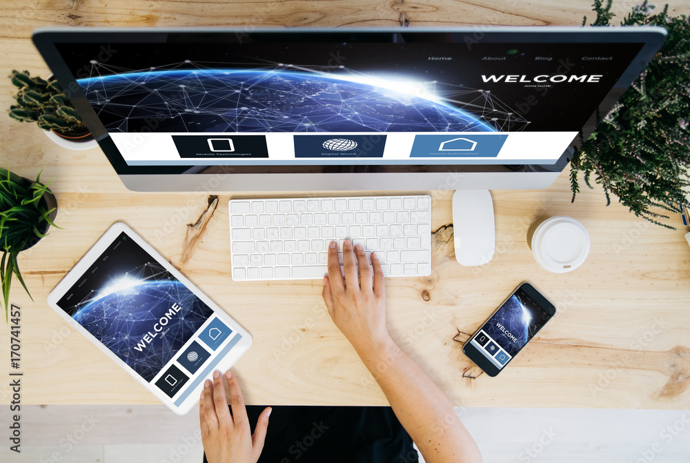 Canvas Prints responsive website website overhead devices