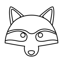 Racoon animal cartoon icon vector illustration graphic design