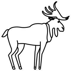 Deer animal cartoon icon vector illustration graphic design