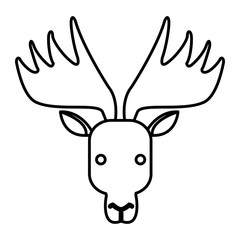 Deer animal cartoon icon vector illustration graphic design