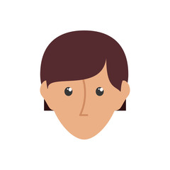 colorful face woman over white background vector illsutration