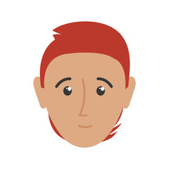 colorful  face man    over white background  vector illustration