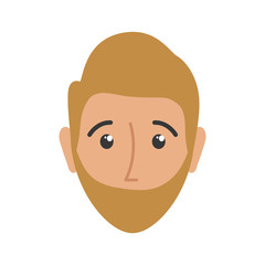 Fototapeta premium colorful face man over white background vector illustration