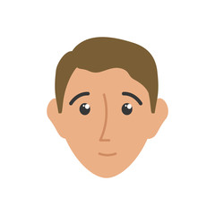 colorful  face man   over white background  vector illustration
