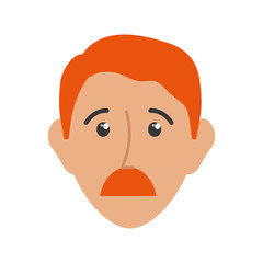 colorful  face man    over white background  vector illustration