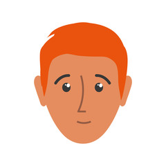 colorful  face man   over white background  vector illustration