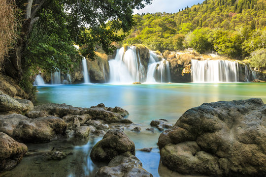 Fototapeta Chorwacja, Wodospad Skradinski Buk, Park Narodowy Krka