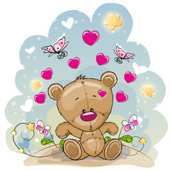 Teddy Bear with flowers