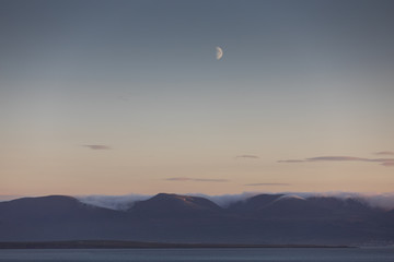 Icelandic scenery in skagafjordur, near the village hofsos, north of iceland