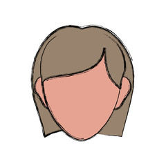 colorful head woman  over white  over background vector illustration