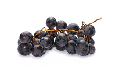 Dark grapes, isolated on white background