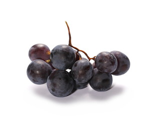 Dark grapes, isolated on white background