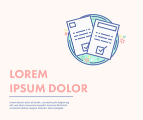 Vector image of card with text lorem ipsum dolor