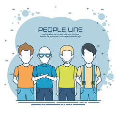 faceless woman and man character avatar people vector illustration graphic design